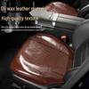 Universal Ventilated Leather Car Seat Cushion - Breathable, Non-Slip, Four Seasons Retro Design