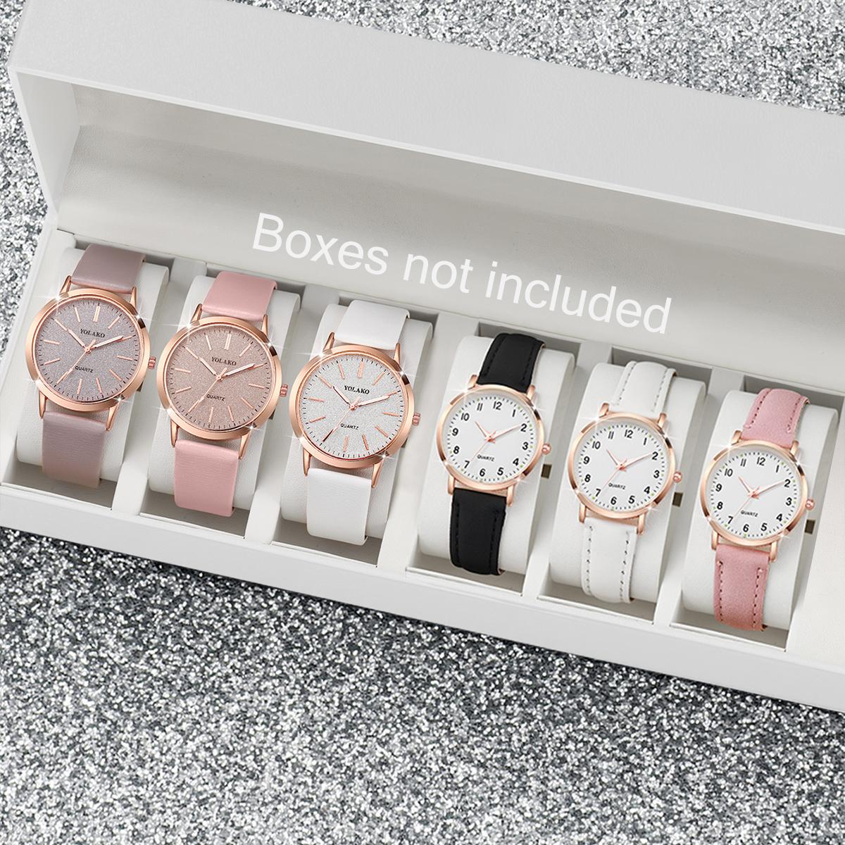 

6pcs/set Women s Elegant Temperament Simple Watch Combination Set Trendy Casual Analog Quartz Watch Perfect Birthday Gift NoBox