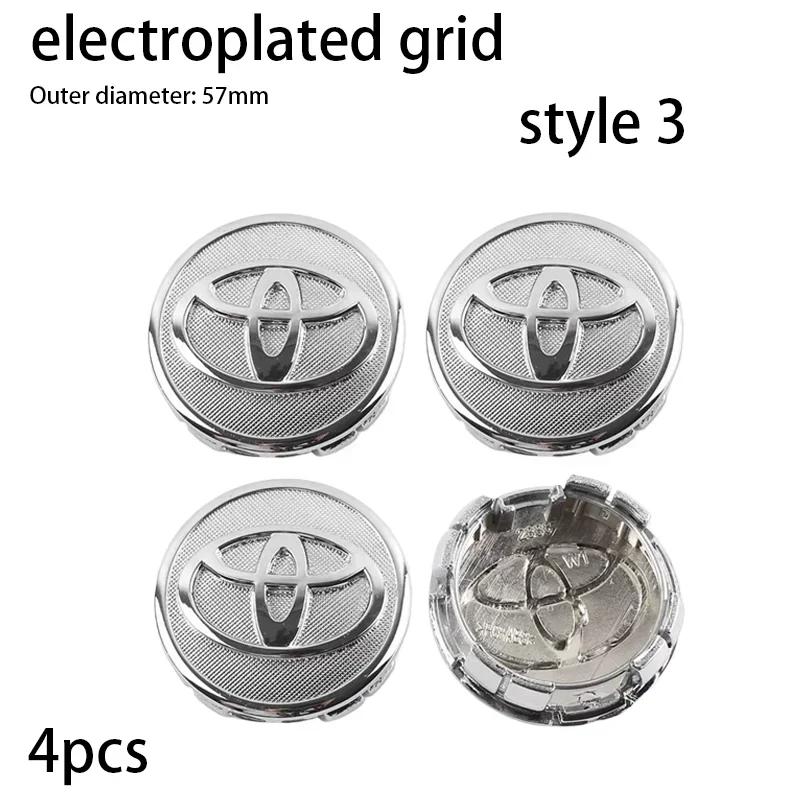 

2026 New For Toyota 4Pieces 57mm 62mm Wheel Hub Center Caps for Toyota Corolla RAV4 Camry Yaris C-HR Prius Crown Highlander Car