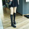 Women's Low-heeled Net Boots Spring and Summer New Thick-heeled Net Boots Sexy Versatile Large-size Guy Cool Boots