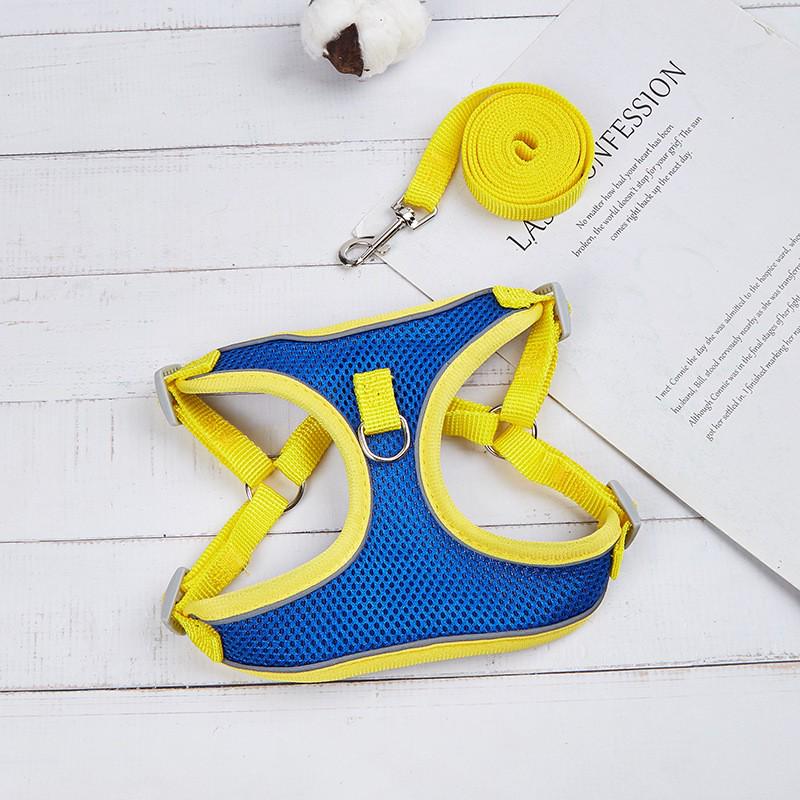 Breathable Reflective Pet Harness Vest with Leash for Cats & Dogs