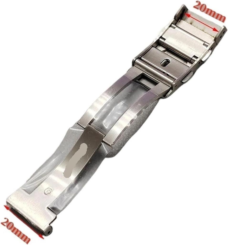 20mm 316L Stainless Steel Adjustable Watch Clasp Buckle Fit For Seiko Fit For Citizen Band Clasp Metal Polished Brushed Button