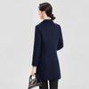 Professional Wool-Blend Mid-Length Uniform Coat