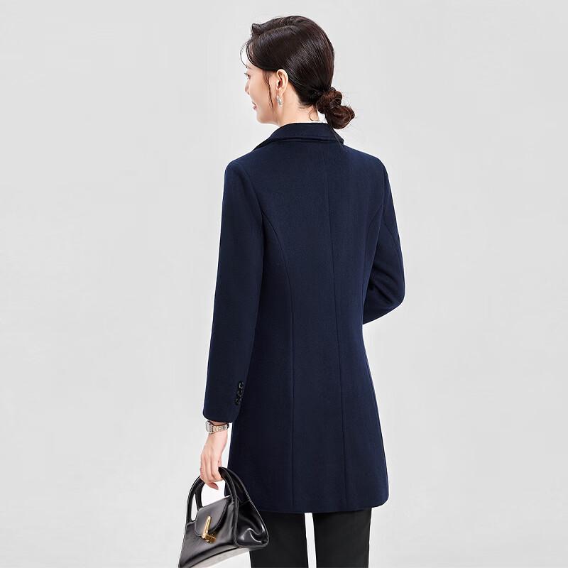 Professional Wool-Blend Mid-Length Uniform Coat