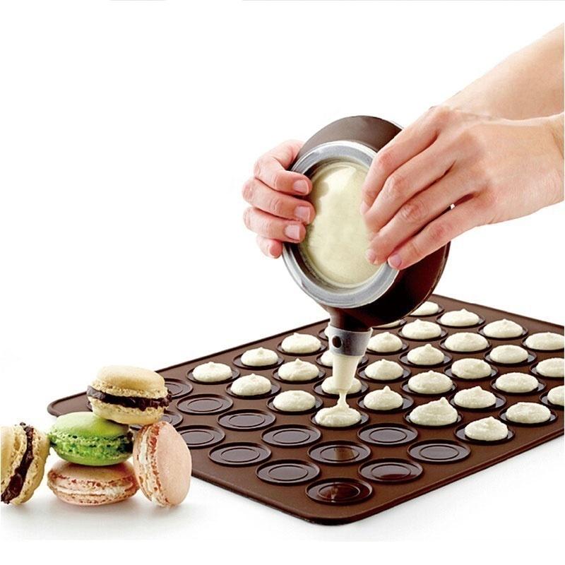 48-Mulden Muffins/Mandel-Runde Kuchen Werkzeuge Gebäck Macaron Backblech Matte