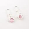 Pink Cat's Eye Gemstone 925 Sterling Silver Jewelry Handcrafted Earrings 1.50" EE-2-42
