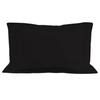 Set of 2 Cotton Pillowcases 57 Threads 50x70 Cm PLAIN Black, Ochre Sun