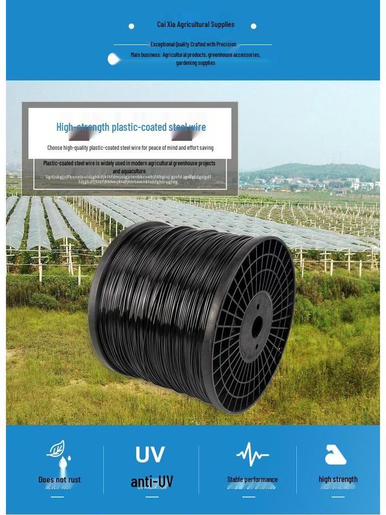 High-Strength Plastic-Steel Wire for Greenhouses and Trellises