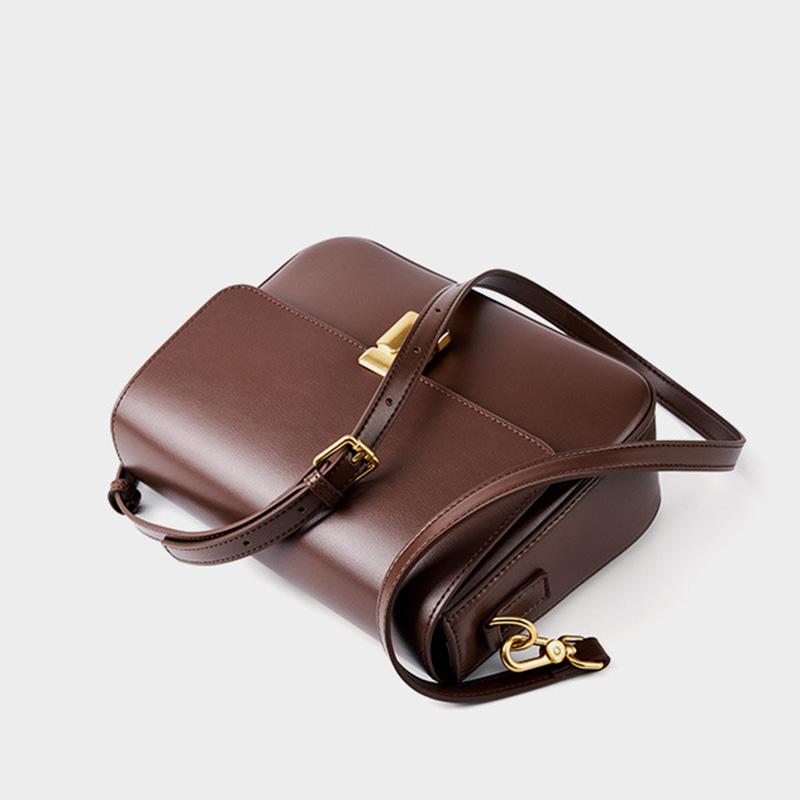 2025 Skórzana Damska Torba Crossbody Luksusowy Design Mała Kwadratowa Torebka Skóra Bydlęca Damska Torba na Ramię do Dojazdów Prezent dla Pań