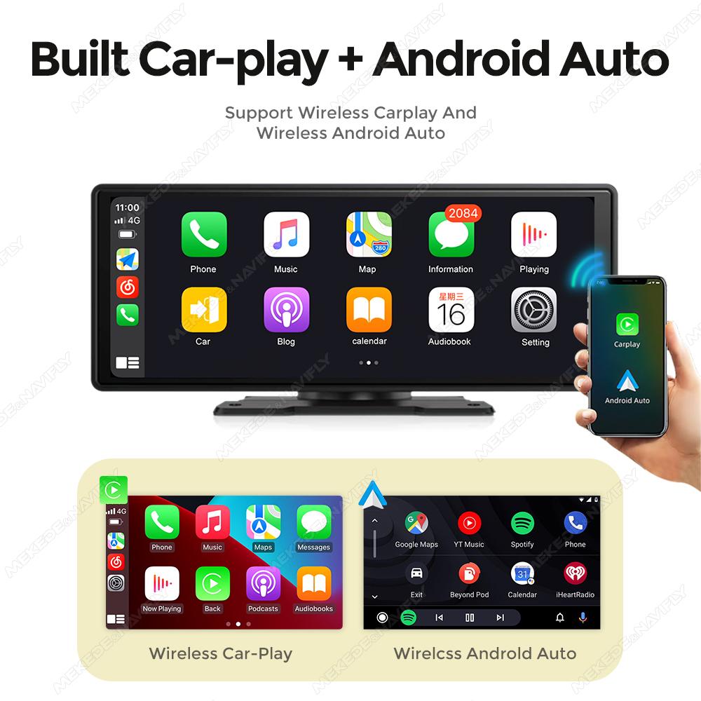 10.26/6.86inch Universal Car Raido Screen Multimedia Player Smart Screen Car Intelligent Systems Wireless Android Auto Carplay