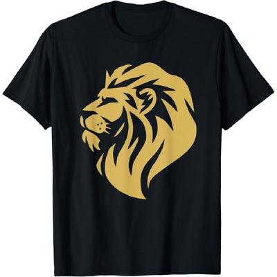 Goud Wildernis Leeuw Kunst Voor Mannen Vrouwen Kinderen T-Shirt