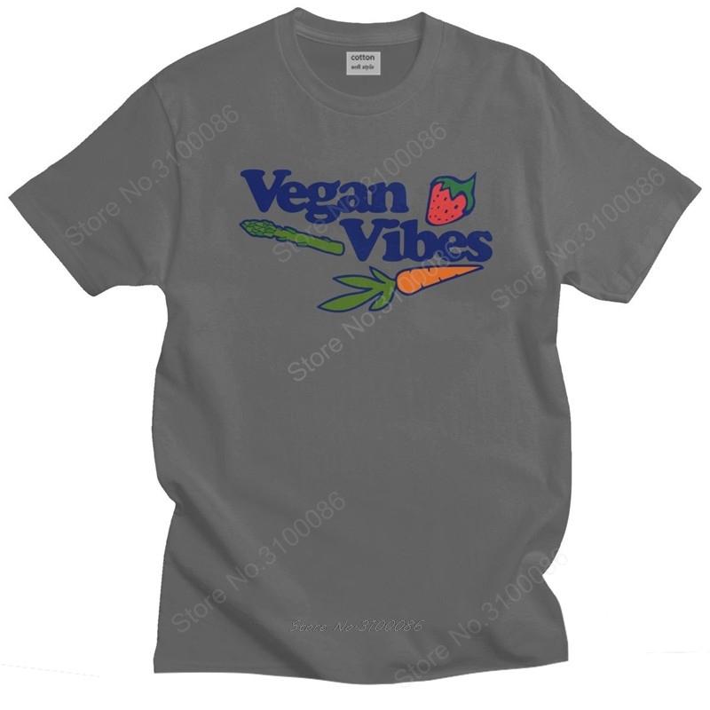 Vegan Vibes T Shirt Unisex Preshrunk Cotton Strawberry Plants Tee Tops Round Neck Short Sleeve Graphic Tshirt Gift Clothing