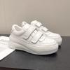 Velcro One-pedal Thick-soled Muffin Heightening Sports Little White Shoes Children's 2025 Spring and Autumn New Popular Board Shoes