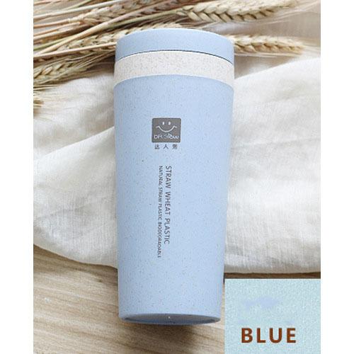 

Portable 300ml Thermos Bottle Healthy Plastic Wheat Fiber Cup Double Layer Thermal Mug Office Coffee Tea Water Bottle Travel Mug 300ml