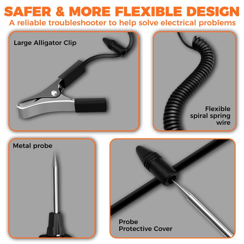 Car Voltage Detector Pen DC100V Non-Contact Maintenance Circuit Tester Backlight Flashlight NCV Resistance Electrical Tester Pen