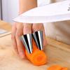 1PCS Stainless Steel Finger Protector Fruit Beans Garlic Peeler Vegetable Nuts Peeling Finger Guard Kitchen Cutting Tools