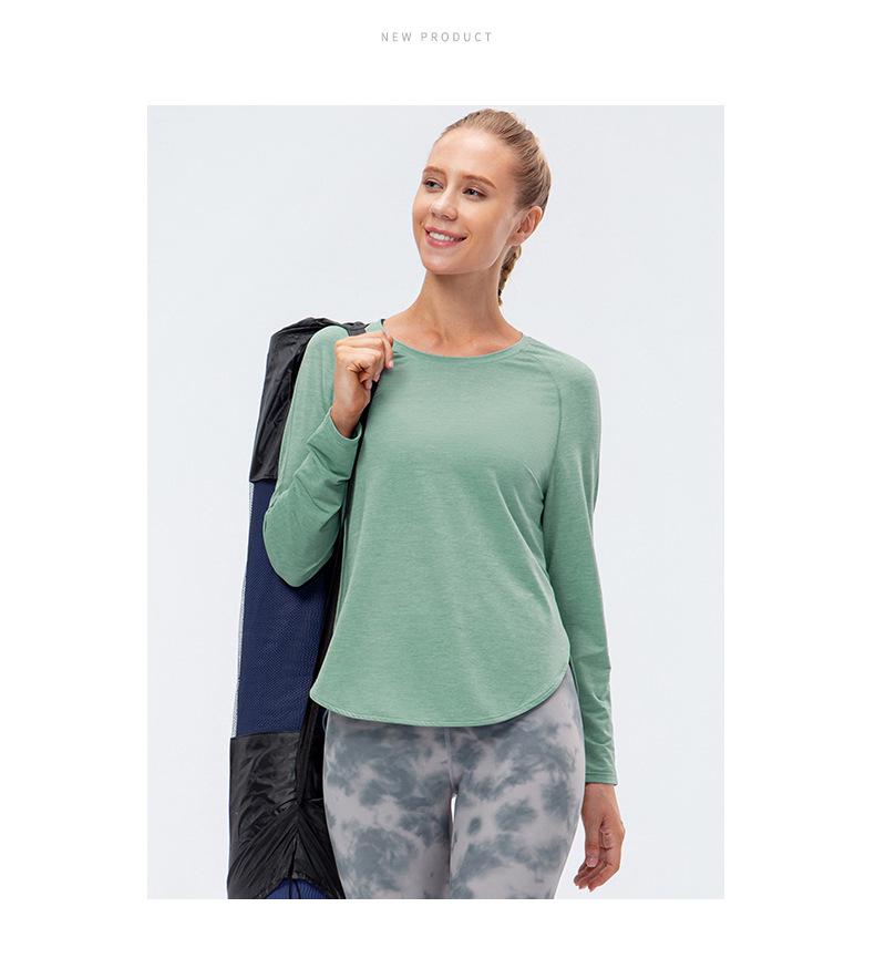 Women's Slimming Long Sleeve Quick-Dry Yoga Shirt for Running & Training