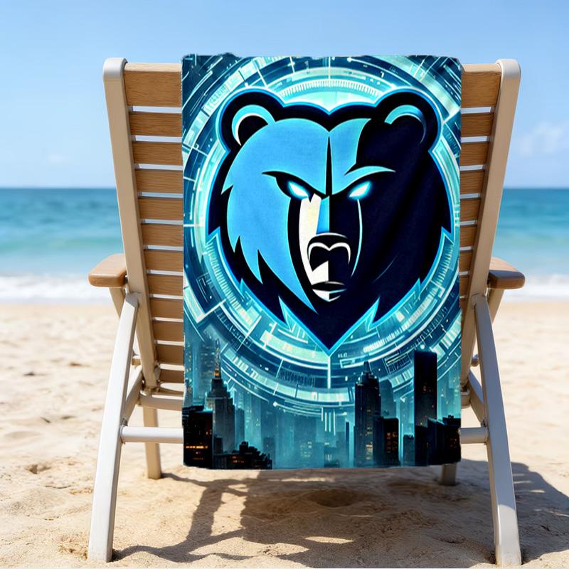 City Grizzlies Bear Logo Quick-Dry Microfiber Beach Towel Super Soft & Absorbent for Bath, Beach, Travel  Bath Time Accessory, Fan gifts