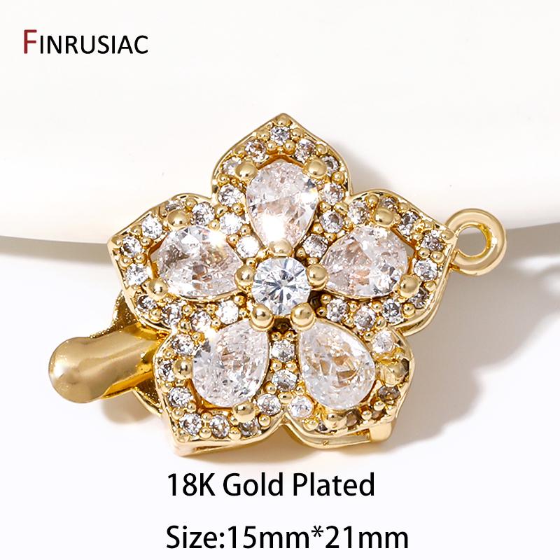 

Латунные застежки для многослойных necklaces с цветами, покрытые 18-каратным золотом, Множественные застежки-соединители для браслетов, Аксессуары для изготовления украшений своими руками 1 piece
