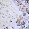 Bohemian Star and Moon Nail Stickers - Hot Stamping Retro Design