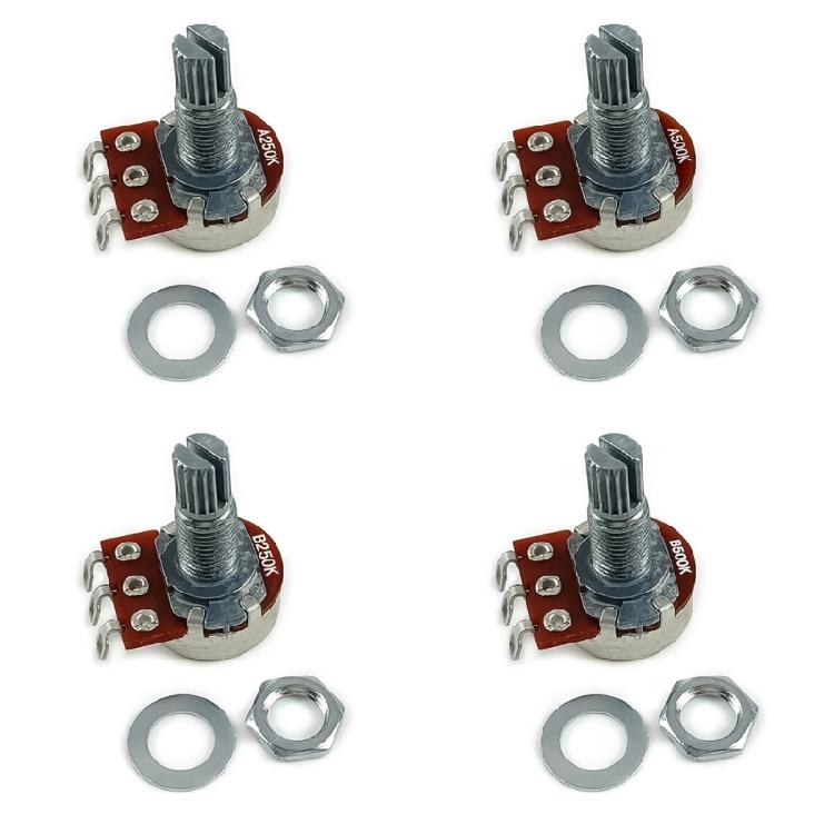10PCS/Pack A500K/B500K/A250K/B250K 18mm Potentiometers Suitable for Audios Control In Guitars and Bass Instruments