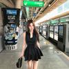 Black Spice Girl Waist Lace Dress Women's Summer Pure Desire Skirt