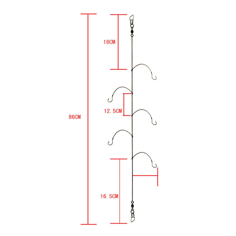 5 Pcs/set 5#-10# Fishing  Hooks Winding Bite Line Barbed Sea Fishing Hooks Fishing Lure Parts