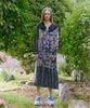 ETMON Flare Collar Long Dress Gray