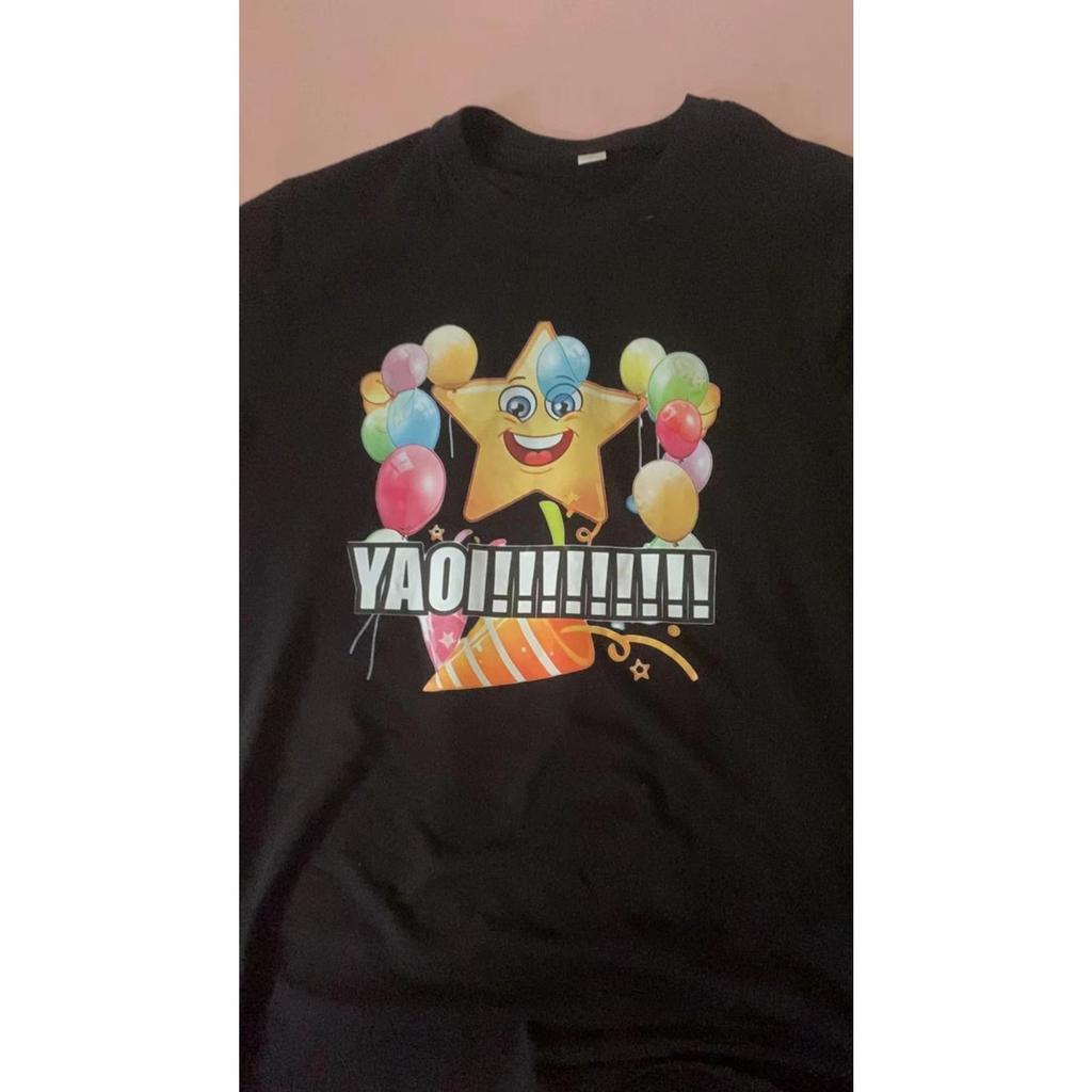 Pastel Yaoi Movie Fashion Neutral Pattern Summer Casual Polyester Boy and Girl Short Sleeved T-shirt