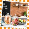 Nuogo 2 Pcs 90 oz Candy Cookie Jar with Lid 0.7 Gallon Plastic Apothecary Buffet Storage Containers Wide Mouth Clear Airtight Food Canister