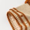 Koreanischer Winter-Streifen-Kinderhut mit Ohrenschutz & Bommel – Gestrickte Woll-Baby-Pullovermütze für Mädchen