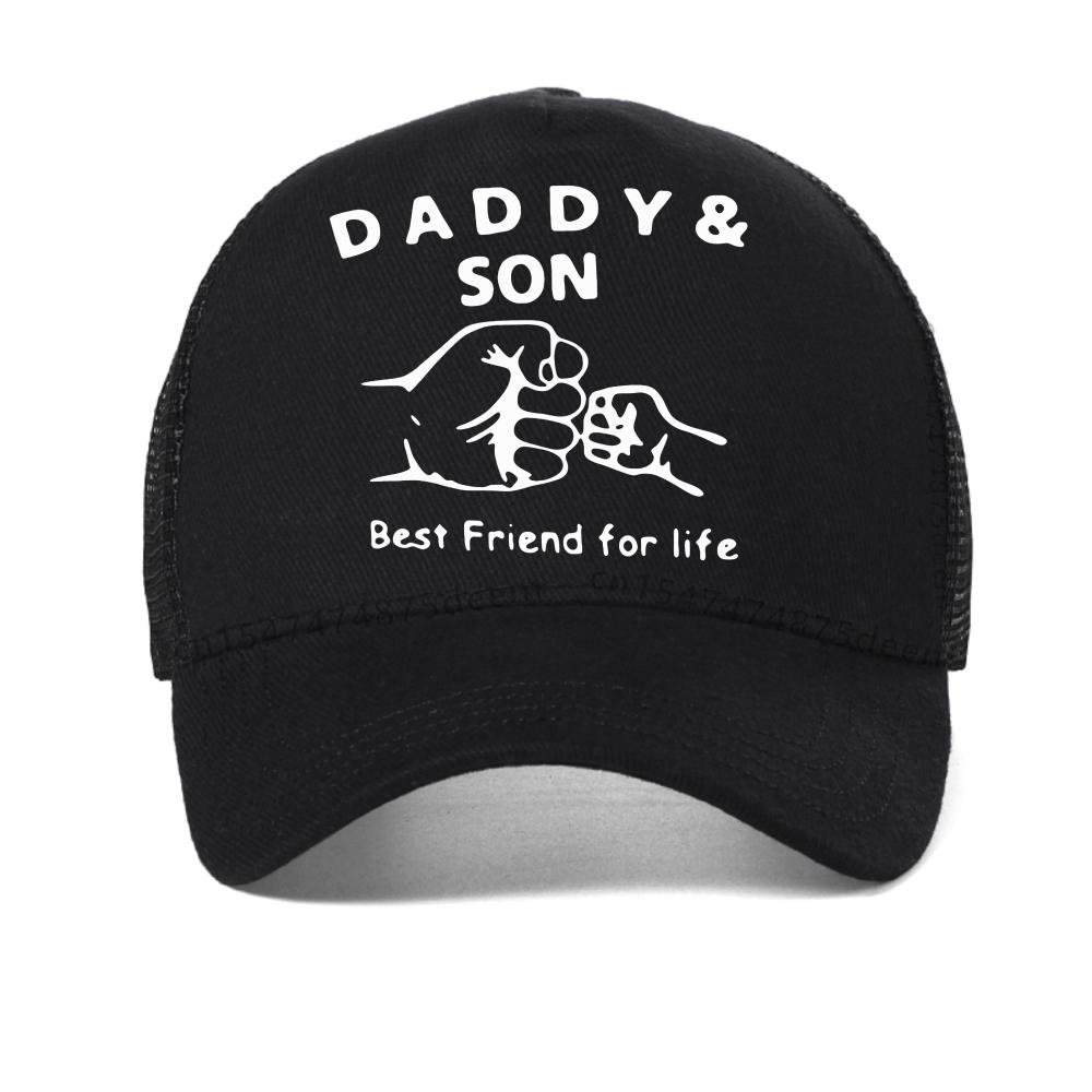 Papà figlio miglior berretto da baseball papà regalo divertente berretti novità moda traspirante cappelli Snapback estivi rete regolabile berretti da camionista