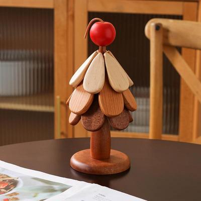 Tree Design Trivet Mats Wooden Placemats For Insulation Wood Trivet Anti Scald Table Mat For Hot Pots Protect Your Table