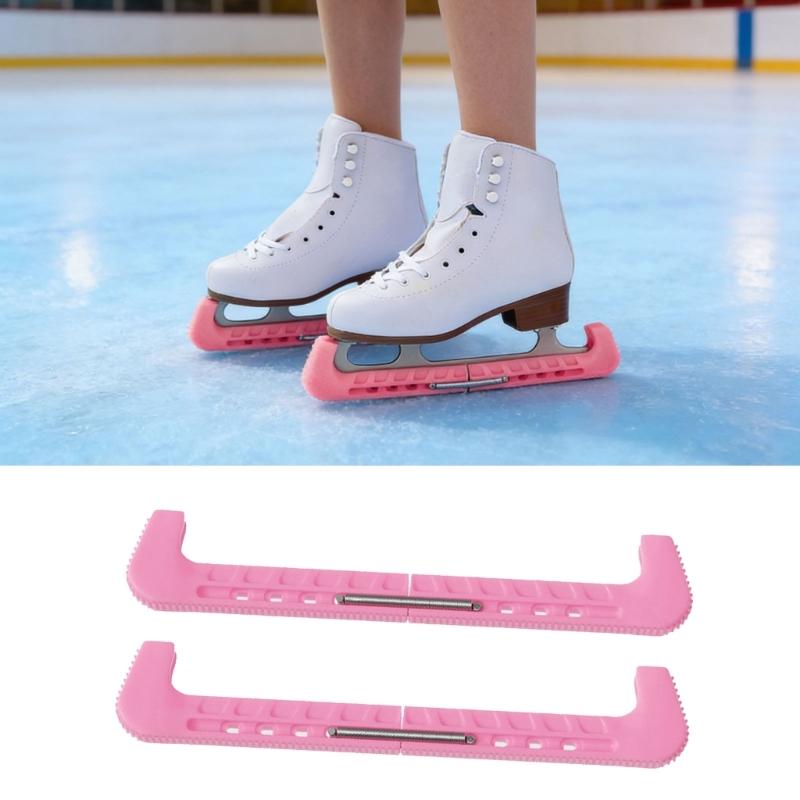 Ice Hockey Figure Skate Blade Covers Ice Skating Guards Adjustable Skate Guards Protector Elastic Ice Skate Blade Guards