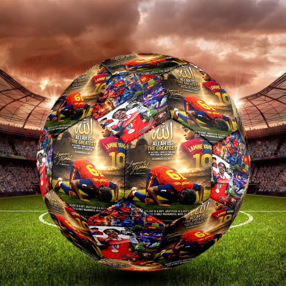 Lamine Yamal 19 Breakthrough Size 5 Football Machine-Stitched Indoor/Outdoor Universal Football Soccer Accessory