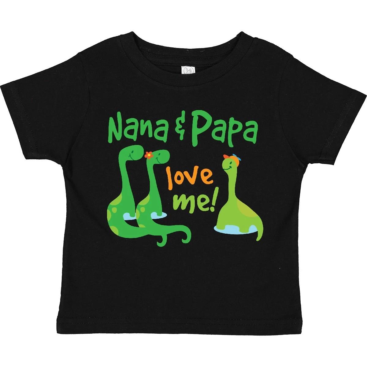 

Inktastic Nana Papa Love Me Grandchild Dinosaur Toddler kids boys T-Shirt Grandkids Dino 120