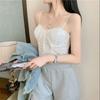Lace Embroidery Flower Elastic Back One-Piece Tank Tops Crop Tops Women Thin Camis Wrap Chest Tube Top Summer Thin Top