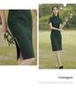 2025 New Green Retro Cheongsam: Elegant Summer Style for Young Women with a Literary Republic of China Influence