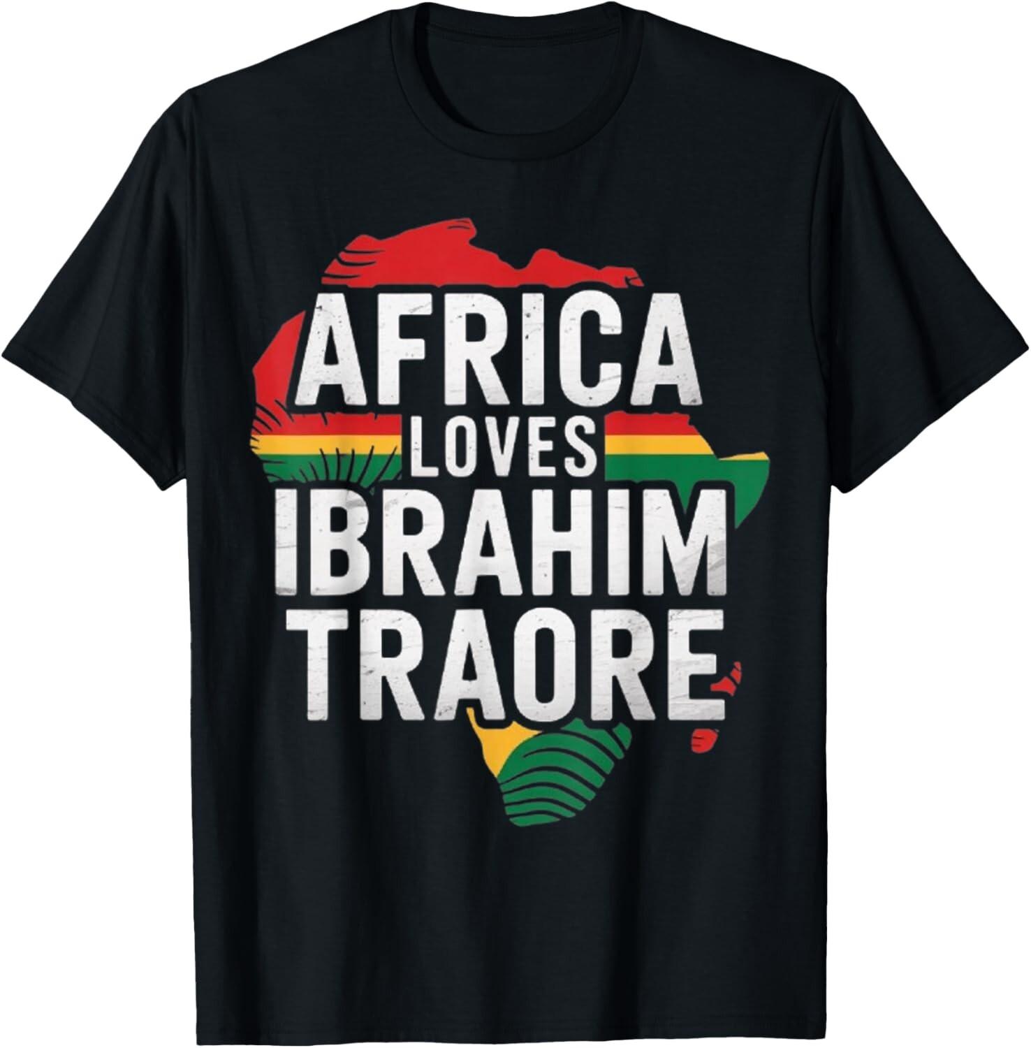 Africa loves Traore Burkina Faso- Ibrahim Traoré T-Shirt Mens Womens Tees Top XL