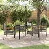 VidaXL 5-Piece Garden Dining Set with Gray Cushions Poly Rattan 3380822