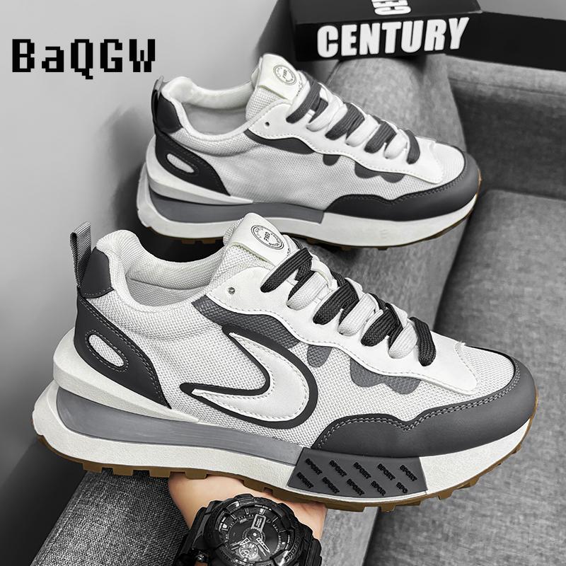 Nuevos Zapatos de Hombre de Diseño Color Block Transpirables para Correr para Hombre Vulcanizados Clásicos de Moda Masculina Suela Gruesa Zapatillas Chunky