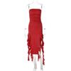 Fashion Style Women's Clothing 2024 Summer New Fashion Sexy Stylish Wrapped Chest Irregular Dress