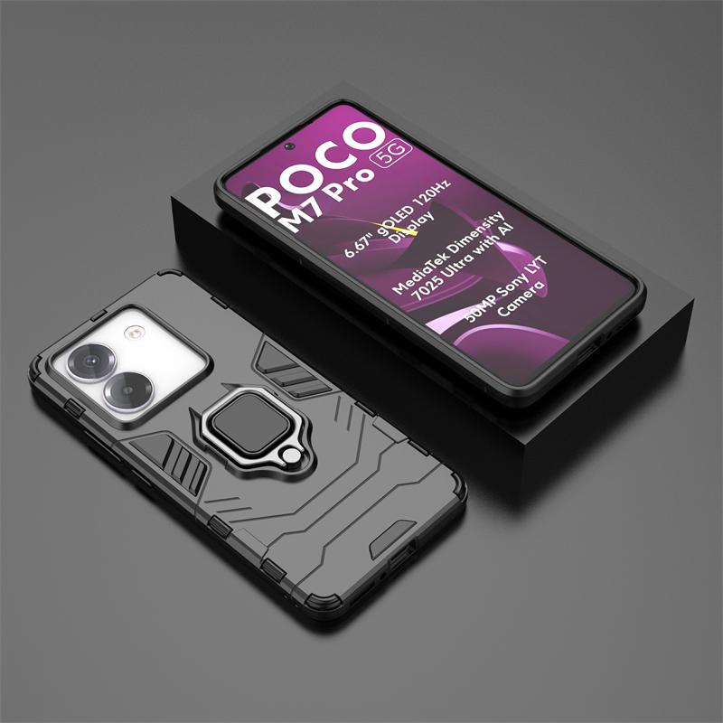 

Чехол для телефона с магнитным кольцом для Xiaomi Poco M7 Pro 5G, чехол для Poco M7 Pro 5G, противоударный защитный чехол Funda Back Cover For Poco M7 Pro 5G