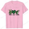 New Peace Love Fshing Printing Tshirt Women Unisex Tees Round Neck Tshirt Unisex Fishing Enthusiast Summer Short Sleeve Tops