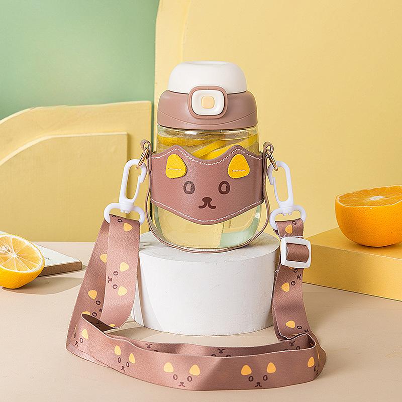 Šálek se slámou Girls Dobře vypadající nový přenosný hrnek na vodu Letní Odolný vůči vysokým teplotám Odolný proti pádu