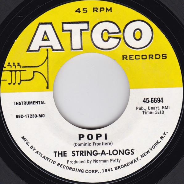 

7-дюймовая пластинка STRINGALONGS Popi Places I Remember 456694 ATCO Records 1969 США Рок Б/у