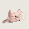 French Niche Sweet Small Bag Women's Bag 2025 High-end Light Luxury Crossbody Bag Super Popular Bowknot Underarm Bag Women