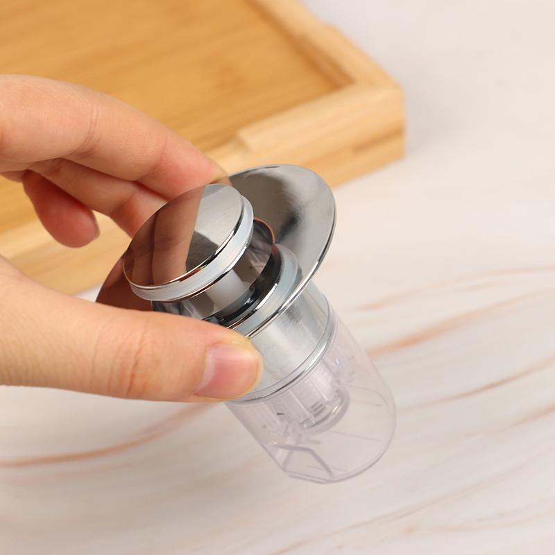 Universal Washbasin Press Type Drainage Filter Washbasin Sink Filter Sewer Kitchen Bathtub Plug Showerplug Bathroom Tool