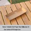 Disposable Kraft Paper Foldable Boat Food Containers