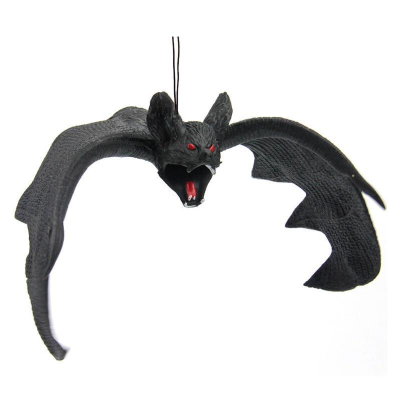 Spooky Hanging Rubber Vampire Bat Halloween Party Prop Decoration